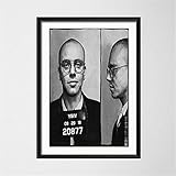 IFUNEW Vlies Leinwandbild Logic Album Tarantino Geständnisse eines gefährlichen Geistes Hip Hop Rap Kunst Malerei Leinwand Poster Wand Wohnkultur 60x90