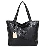 Yuwegr Damen Schultertaschen Große Kapazität Handbag Mode Wild Handtaschen Frauen Umhängetaschen Crossbody Taschen (Schwarz)