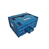 Makita P-84327 Makpac Koffer mit 12 Schubladen, Blau, Schw