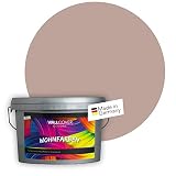 WALLCOVER Colors Wandfarbe Braun 2,5 L für Innen hell Matt Innenfarbe | Profi Innenwandfarbe in Premium Qualität | weitere Größ