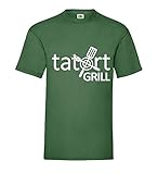 Tatort Grill Männer T-Shirt Flaschengrün S