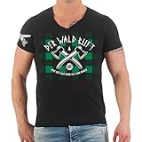 Männer und Herren T-Shirt Der Wald Ruft was Macht die Axt im Walde Holz Holz Holz (mit Rückendruck) Größe S - 5XL