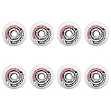 SSCYHT 8 STK. 84mm Inliner Rollen 80A Weiches PU-Ersatzrad für Speed-Skates Hockey-Skates Grauer Kern,R
