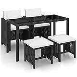 vidaXL Gartenmöbel 11-TLG. Poly Rattan Gartenset Gartengarnitur Sitzgrupp