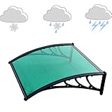 WXQIANG Markise Regen Türvordach Fenster Eaves Klimaanlage Regenschutz Silent-Smash-Proof Schlagfestigkeit Winddichtes Anpassbare PC Endurance Brett (Color : A, Size : 60X80CM)