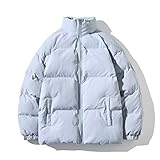 HZQIFEI Herren Winterjacke Jacke Winter Warm Steppjacke Wintermantel Daunenjacke Leichte Gefüttert Jacket Outdoor in Vielen Farben (Hellblau, 4XL)