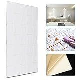 Selbstklebende Tapete, 10 stück 3D Tile Brick Wall Sticker, 77x70cm, Self-adhesive Waterproof XPE Foam Panel, Dekorfolie für Bar Restaurant Bü