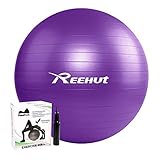 REEHUT Gymnastikball Sitzball Yoga Ball Pilates Ball Fitnessball Anti-Burst inkl Pumpe mit Belastbarkeit bis zu 500kg Core-Training Fitness…