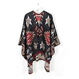 ZHURGN Winterschal Frauen Kaschmirschal Damen Decke Strick Wrap Kaschmir Poncho Capes Blanket Schal Dickere Tücher for Herbst Winterurlaub (Color : A, Größe : ONE Size)