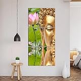 3 Packung DIY 5D Diamond Painting Kits Goldener Buddha-Lotus,Diamond Painting Bilder Bohren voll für Erwachsene Kinder Strass Stickerei Kreuzstich Kunst Handwerk Hause Wand Dekor Square Drill,60x80