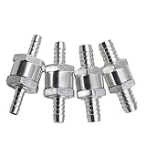 4 Stück Aluminium Rückschlagventil, Kraftstoff Rückschlagventil Benzin, Aluminium Kraftstoff Rückschlagventil für Vergaser und Niederdruckseite Von Kraftstoffsystemen (4 Size)