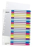 Leitz A4 Register, Trennblätter, Beschriftbares Deckblatt,WOW, Mehrfarbig (Zahlen 1-20 | 10er Pack)