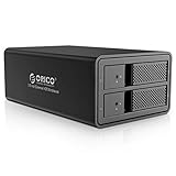 ORICO 2 Bay USB 3.0 zu SATA Externes Festplattengehäuse für 3,5-Zoll-Festplattenunterstützung 32 TB (2X 16 TB) RAID-Gehäuse aus Aluminiumlegierung Unterstützt RAID-Modus-Sp