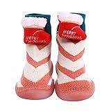 Rumity Babyschuhe Lauflernschuhe Rutschfeste weiche Sohle für Kinder Weihnachten Kleinkind-Schuhschuhe Bodensocken Rutschfest Krabbelschuhe Weicher Boden Kleinkind Schuhe (A, 15-18 Months)