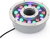 Rekaf IP68 wasserdichte mittlere Loch-Teich-Lichter LED-Ring-Brunnen-Licht, Teich-Landschafts-LichterTauchbar für Unterwasser-Brunnen-Pool-Unterwasser-Scheinw