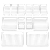Nrpfell 14 StüCk Schubladen Aufbewahrung System Multi-GrrrE Schubladen Manager Transparente Make-Up Aufbewahrung Schublade für BüRo Computer Desktop