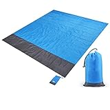 LBVGY Picknick-Matte Outdoor-Matten Matten tragbare leichte Falten wasserdichte Picknick Strandmatte Camping Rasenmatte (Color : Blue)