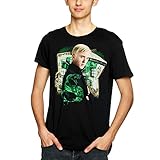 Elbenwald Harry Potter T-Shirt Unisex Draco Malfoy Slytherin Frontprint schwarz - XXXL