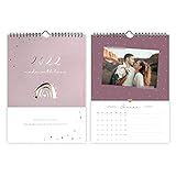 Bastelkalender 2022 A4 Kalender mit Monatsübersicht | Wandkalender (optional) als Fotokalender zum Selbstgestalten | Kreativkalender mit Platz zum Einkleben von B