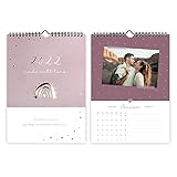 Bastelkalender 2022 A4 Kalender mit Monatsübersicht | Wandkalender (optional) als Fotokalender zum Selbstgestalten | Kreativkalender mit Platz zum Einkleben von B