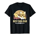 Herren Bester Französische Bulldogge Papa Vintage Hundevater Design T-S