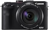 Canon PowerShot G3 X Digitalkamera - mit Ultra-Weitwinkelobjektiv (20,2 MP, 25-fach optischer Zoom, 8cm (3,15 Zoll) LCD-Touchscreen, klappbar, CMOS-Sensor, DIGIC6, WLAN) Kompakt, schw