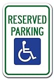 Kathlen Reservierter Parkplatz mit Behindertensymbol Schild 12'x 8' Blechschilder aus M