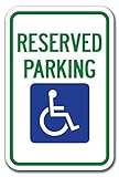 Kathlen Reservierter Parkplatz mit Behindertensymbol Schild 12'x 8' Blechschilder aus M