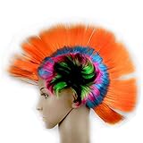 Fashion Style Glamour Haarteil Halloween Maskerade Punk Mohawk Mohican Frisur Hahnenkamm Haar Perücke für Frauen,Orang