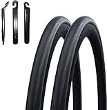 2 x Schwalbe Lugano Endurance 28' Rennradreifen Fahrradmantel 700 x 25C (25-622) inkl. 3 Reifenheb
