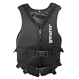 Newzeroin Erwachsenen Auftriebsweste, 20KG-120KG Rettungsweste Feststoff Schwimmweste, Schwimmhilfe Schwimmwesten Erwachsene segeln schwarz Auftriebshilfe Weste für Kajak, Hochw