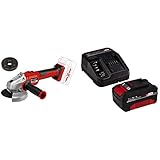 Einhell Akku-Winkelschleifer AXXIO 18/125 Q Power X-Change (18 V, Li-Ion, 125 mm Scheibendurchmesser, bürstenloser Motor, inkl. 4,0 Ah Akku und Ladegerät, ohne Trennscheibe)