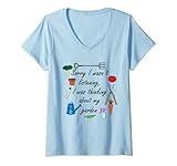 Damen Lustiges Zitat 'My Garden' für Gärtner T-Shirt mit V