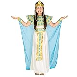 TecTake Mädchen Kostüm Cleopatra | Bezauberndes Kleid | inkl. Extravagantem Haarband + Handgelenkschmuck (8-10 Jahre | Nr. 300187)