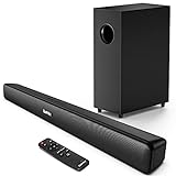 Soundbar mit Subwoofern, Saiyin Soundbars für TV Ultra Slim 29 Zoll kabelgebundene und drahtlose Bluetooth 5.0-Verbindung, 2.1-Kanal-TV-Lautsprecher Surround-Soundsy