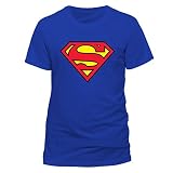 Superman Logo Unisex T-Shirt Offizielles Lizenzprodukt|blau-L