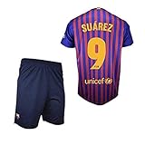 T-Shirt und Hose Set 1. Gang von FC. Barcelona 2018-2019 - Offizielle Replik Lizenziert - Rücker 9 Suarez - Kinder Größe 14 Jahre - Messungen Truhe 49 - Gesamtlänge 67,5 - Langarm 17.5