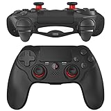 JOYSKY Wireless Controller für PS4,Bluetooth Gamepad mit Dual Vibration Wiederaufladbarer Remote-Sechs-Achsen-Dual Vibration- und Audio Jack Controller (Schwarz)