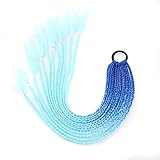 HNIWDJ Pferdeschwanz Haarteil mit Gummi Synthetische Haarseil Gummibänder Geflecht Pferdeschwanz Haar Ring Chignon Häkeln Geflecht Seil Haarflechter (Color : M18)