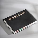 2022 Dicker Notizblock Kalender Business Notebook Terminkalender Planungsbuch Tagebuch für Büro Schule Studenten Business Zeitplan Schw