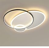 Eurotondisplay LED Deckenleuchte X8151-40cm 37W mit Fernbedienung Lichtfarbe/ Helligkeit einstellbar dimmbar schwarz lackierte Metallrahmen (X8151-40HB 37W)