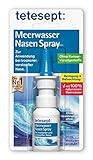 tetesept Meerwasser Nasen Spray – Nasenspray zur Reinigung der verstopften Nase & natürlichen Befeuchtung trockener Nasenschleimhäute – Nasenpflegespray bei Erkältung - 1 x 20