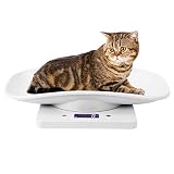 VBESTLIFE Digitale Haustierwaage, Babywaage Lebensmittelgewicht Miniwaage, mit rutschfesten Pads, zum Wiegen von kleinen Katzen, Hunden, Papageien, H