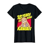 Damen 18. Geburtstag Anime Girl 18 Year Of Being Kawaii Corgi Dog T-S