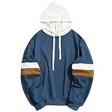 Hirolan Kapuzenpullover FüR Herren Patchwork-Hoodie Mit Kontrastfarbe Winter Kapuzen Polka Dot Casual Sport Cardigan Sweatshirt Lange ÄRmel Sweat Hood Kapuzenpullover lauschig