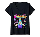 Damen Koreanische Pop-It-Jungen-Mode- und Musik-Fans T-Shirt mit V