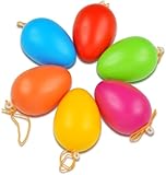 Plastikeier bunt, 4,5x6cm, 12 Stück