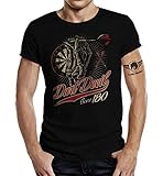 LOBO NEGRO Original Design T-Shirt für den aktiven Dart-Spieler: Dart Devil - Score 180-XXXL