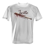 Fashionalarm Herren T-Shirt - Lucille is Thirsty | Fan Shirt zur Serie T-W-D als Geschenk Idee | Dead Walking Negan Rick Daryl Glenn The Saviors, Farbe:weiß;Größe:5XL