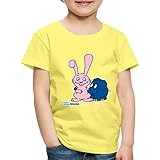 Spreadshirt Die Sendung Mit Der Maus Kleiner Elefant Und Hase Kinder Premium T-Shirt, 98-104, Gelb